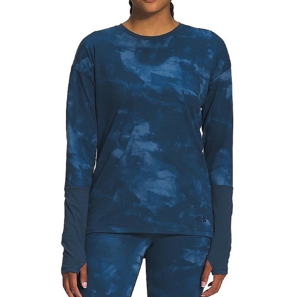 The North Face Women's Printed Dawndream L/S Shirt - Shady Blue River Dye - Picture 1 of 4